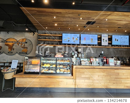 this is starbucks cafe display  134214678