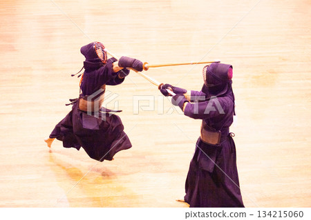 Kendo match, a martial art 134215060
