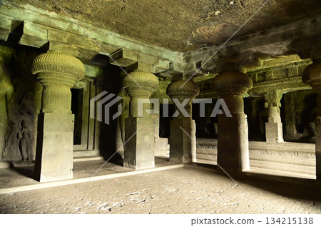 The religious sites and art at the Elora Caves,a UNESCO World Heritage Site,are one of the world's largest collections of rock-cut temples, dating back to 600-1000 AD. Located at Aurangabud in India. The religious sites and art at the Elora Caves,a UNESCO World Heritage Site,are one of the world's largest collections of rock-cut temples, dating back to 600-1000 AD. Located at Aurangabud in India. 134215138