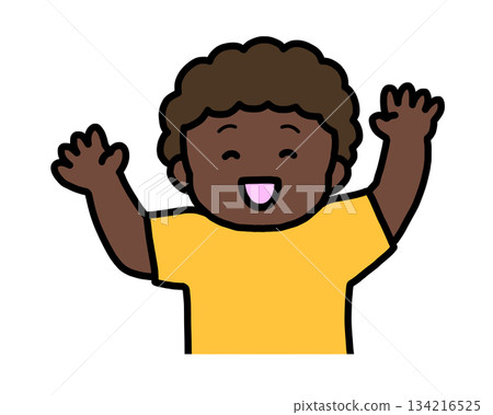 Smiling happy black boy 134216525