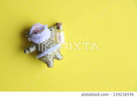 Santa Claus with a heart. Christmas card. Santa Claus with a heart. Christmas card. 134216556
