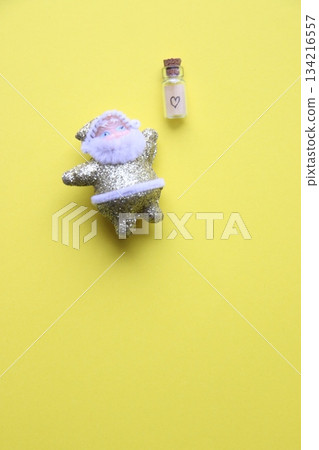Santa Claus with a heart. Christmas card. Santa Claus with a heart. Christmas card. 134216557