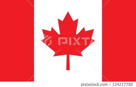 The national flag of Canada. Canadian national symbol. An illustration of the Canadian flag. 134217780