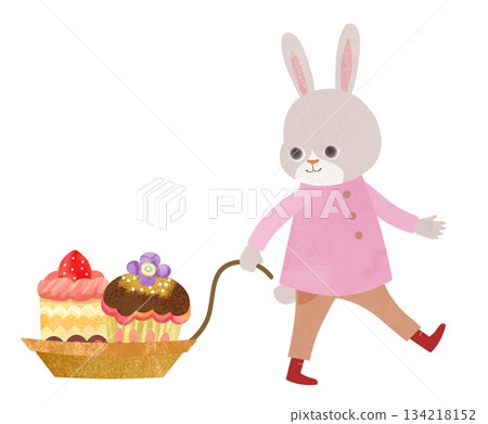 Rabbit and cake Rabbit and cake 134218152