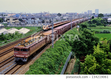 EF81124 container freight train running on the Tokaido Main Line in 2007 EF81124 container freight train running on the Tokaido Main Line in 2007 134219061
