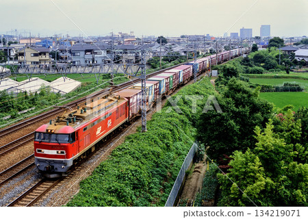 EF510-8 container freight train running on the Tokaido Line in 2007 EF510-8 container freight train running on the Tokaido Line in 2007 134219071