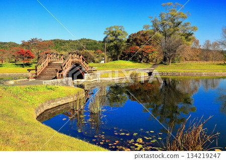 道之湖畔國立公園的秋景 道之湖畔國立公園的秋景 134219247