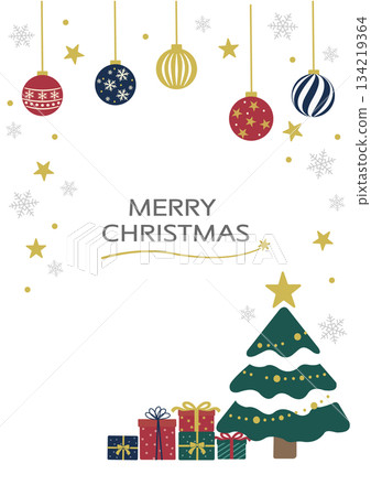 Christmas material Christmas tree and ornament background Christmas material Christmas tree and ornament background 134219364