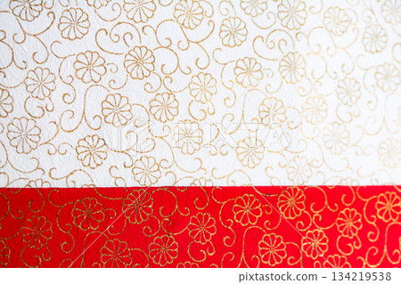 木版手工印製吉祥菊花圖案日本紙 134219538