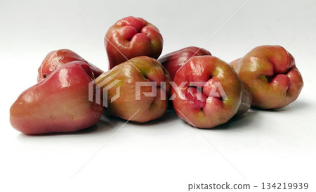 Freshwater apple (water apple) fruit on a white background. 134219939