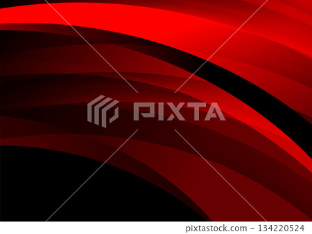 Dark red smooth glossy wavy abstract elegant background 134220524