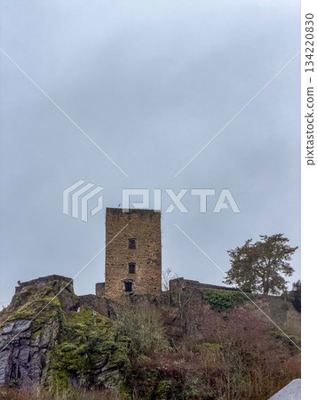 Esch-Sur-Sure, Wiltz, Grand Duche De Luxembourg, December 7, 2025, Secluded ancient fort standing by Esch-Sur-Sure, Wiltz, Grand Duche De Luxembourg, December 7, 2025, Secluded ancient fort standing by 134220830