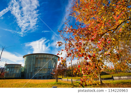 秋天色彩的城市藝術博物館 秋天色彩的城市藝術博物館 134220963