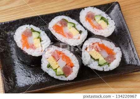Seafood roll sushi Seafood roll sushi 134220967