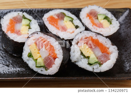 Seafood roll sushi Seafood roll sushi 134220971