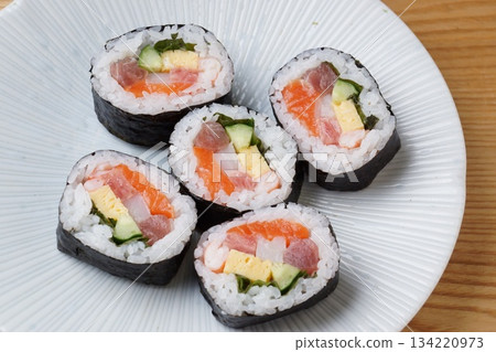 Seafood roll sushi Seafood roll sushi 134220973