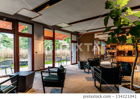 A modern Japanese hotel lounge A modern Japanese hotel lounge 134221041