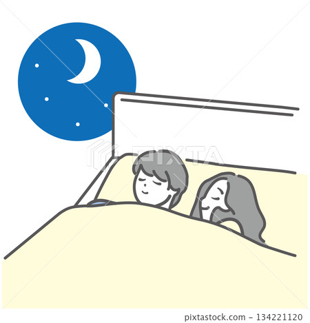 Men and women sleeping soundly 134221120