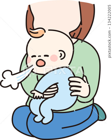 Baby getting burped 134222005