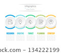 Infographic 5 options design elements for your business data. Vector Illustration. 134222199