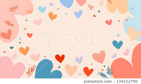 pastel flat illustration hearts frame clean minimal valentine graphic pastel flat illustration hearts frame clean minimal valentine graphic 134222700