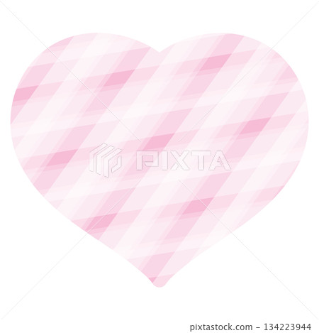 Pink heart with plaid pattern for Valentine's Day, sticker, tattoo, fabric print, decoration, love icon, wedding card, social media, campaign badge, sign, symbol, women empowerment, girl power, pin Pink heart with plaid pattern for Valentine's Day, sticker, tattoo, fabric print, decoration, love icon, wedding card, social media, campaign badge, sign, symbol, women empowerment, girl power, pin 134223944