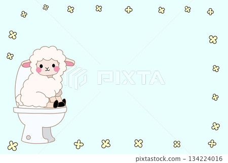 綿羊廁所框架明信片 綿羊廁所框架明信片 134224016