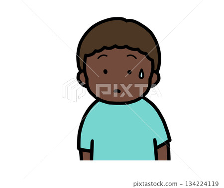 Confused black boy Confused black boy 134224119