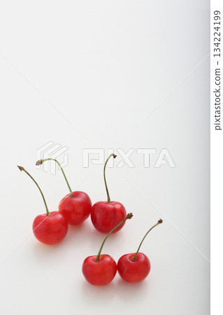 櫻桃,白色背景,水果 櫻桃,白色背景,水果 134224199