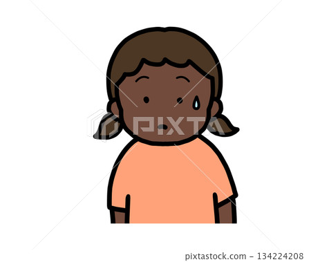 困惑的黑人女孩 困惑的黑人女孩 134224208