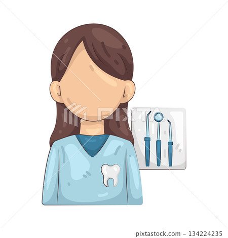 Illustration of dentist  134224235