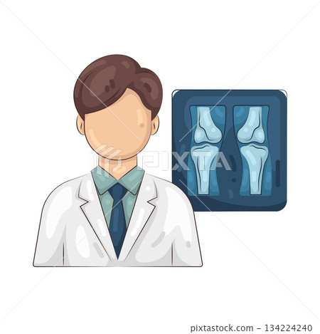 Illustration of radiologist 134224240