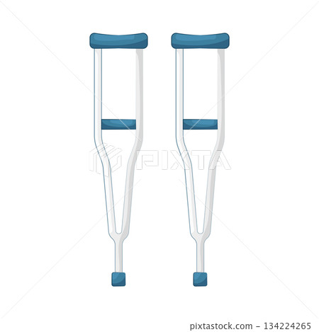 Illustration of crutches Illustration of crutches 134224265