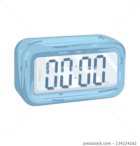 Illustration of digital clock  134224282