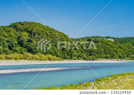 靜岡縣濱松市天龍川的景色 134224450
