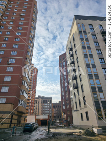Modern Residential Buildings, Urban Development under Blue Sky 134224850