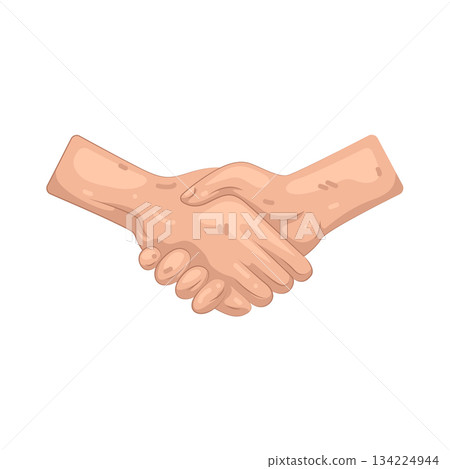 Illustration of handshake Illustration of handshake 134224944