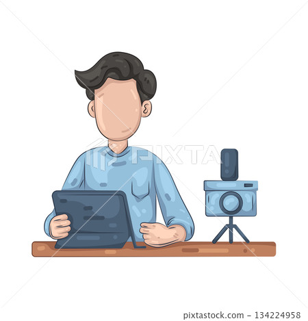 Illustration of content creator Illustration of content creator 134224958