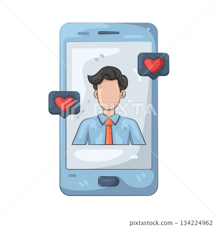 Illustration of influencer Illustration of influencer 134224962