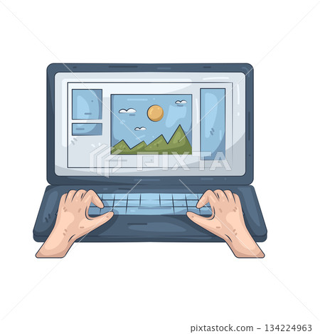 Illustration of motion designer Illustration of motion designer 134224963