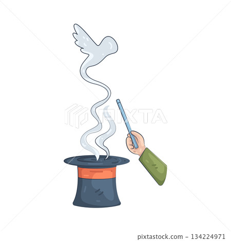 Illustration of magician Illustration of magician 134224971