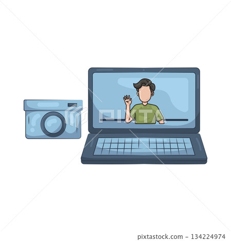 Illustration of vlogger Illustration of vlogger 134224974