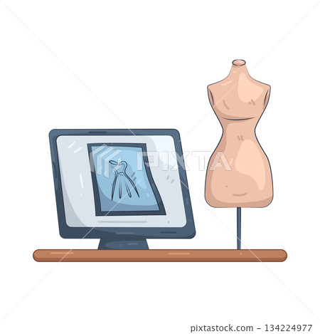 Illustration of fashion designer Illustration of fashion designer 134224977