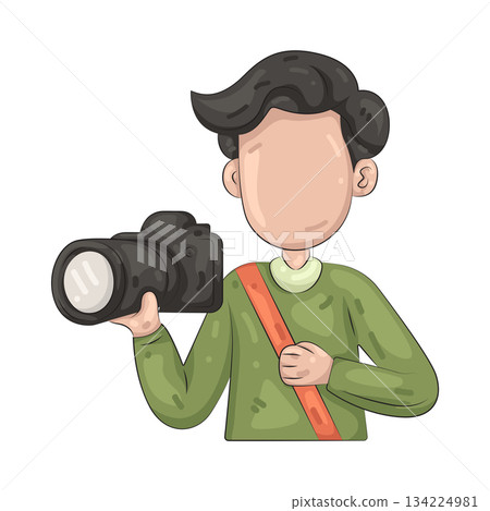 Illustration of photographer Illustration of photographer 134224981