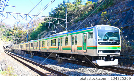 Tokaido Main Line train Tokaido Main Line train 134225209