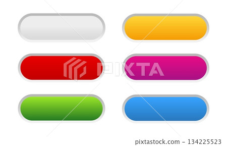 3D web buttons set with hand cursor and arrow icons. Includes add to cart, shop now, and download buttons for online shopping, website interface, and mobile app UI UX design. Vector illustration. 3D web buttons set with hand cursor and arrow icons. Includes add to cart, shop now, and download buttons for online shopping, website interface, and mobile app UI UX design. Vector illustration. 134225523