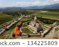 Alaverdi Monastery Complex aerial panoramic view in Kakheti, Georgia 134225809