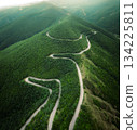 Mountain winding road in Kakheti in Georgia 134225811