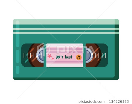 Retro VHS video cassette tape illustration Retro VHS video cassette tape illustration 134226323
