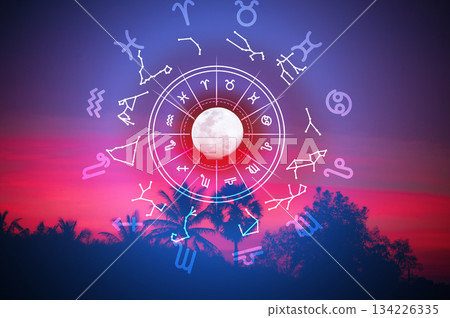 Zodiac signs and astrology with constellations, concepts, predictions, horoscopes, beliefs Zodiac signs and astrology with constellations, concepts, predictions, horoscopes, beliefs 134226335
